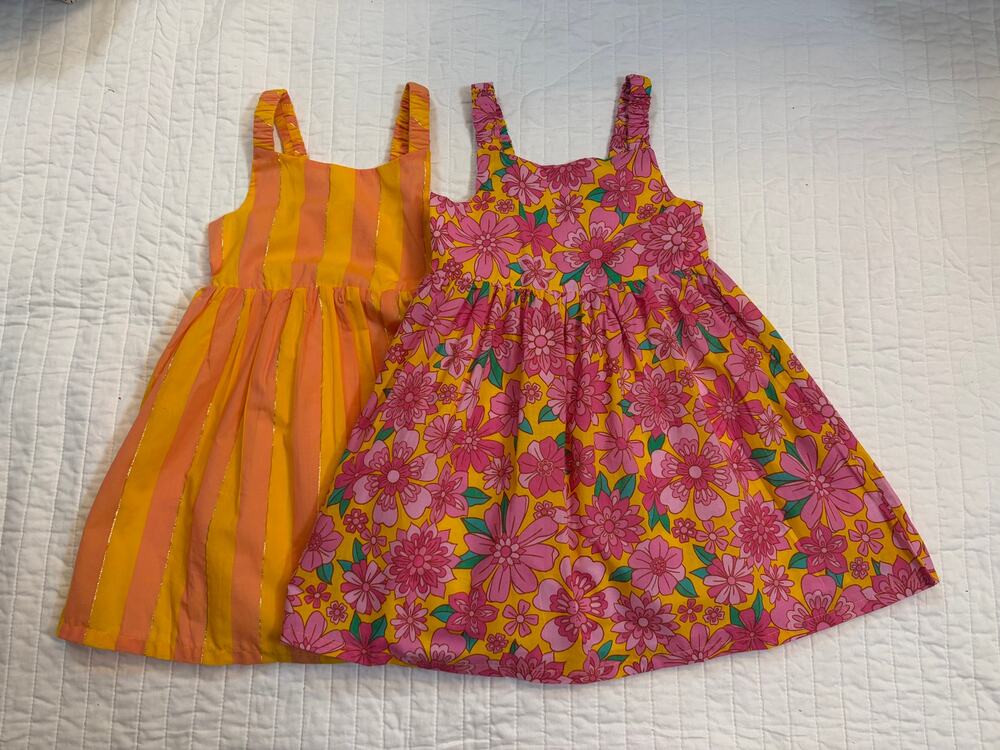 Rachel Zoe Little Girls 2-Pack Sundresses - Size 4 (NWT) Floral & Stripe Set
